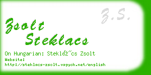 zsolt steklacs business card